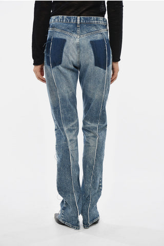 MM1 Skinny-Jeans Delavé Mit Cut-Off-Detail 21cm