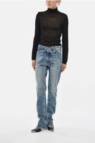MM1 Skinny-Jeans Delavé Mit Cut-Off-Detail 21cm