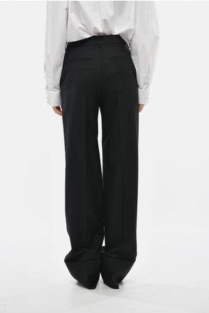 Pantaloni in Lana ad Orlo con Risvolto