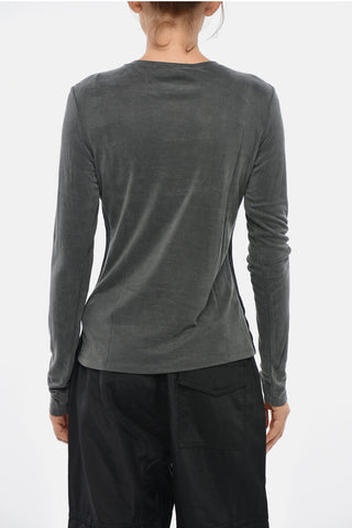 T-shirt Girocollo Super Slim Fit a Maniche Lunghe