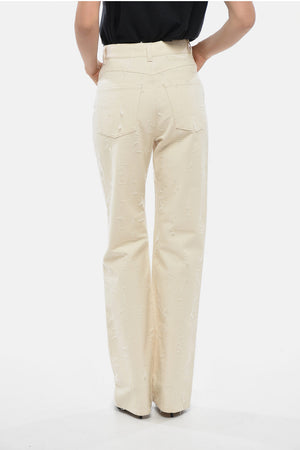 Pantaloni a 5 Tasche Efetto Fili Tirati