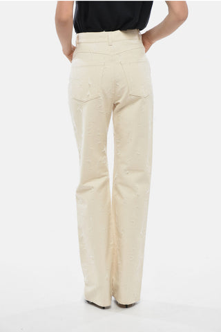 5-Pocket Pants with Pulled-Thread Effect
