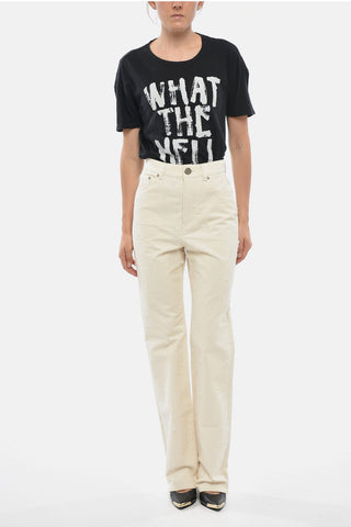 5-Pocket Pants with Pulled-Thread Effect