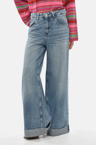 Jeans TOKYO A Gamba Larga ad Orlo con Risvolto 35cm