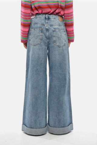 Jeans TOKYO A Gamba Larga ad Orlo con Risvolto 35cm