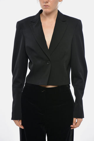 Cropped Virgin Wool Blazer