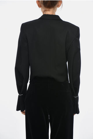 Cropped Virgin Wool Blazer