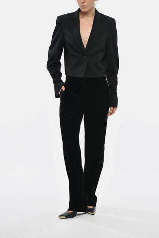 Cropped Virgin Wool Blazer