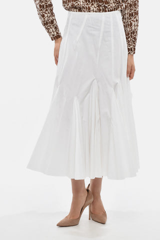 SPORTMAX Maxi Ausgestellter Rock DINGEY Aus Baumwollpopeline