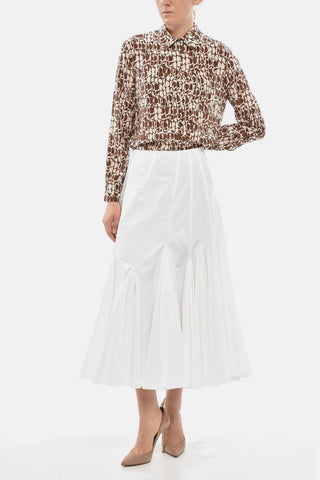SPORTMAX Maxi Ausgestellter Rock DINGEY Aus Baumwollpopeline