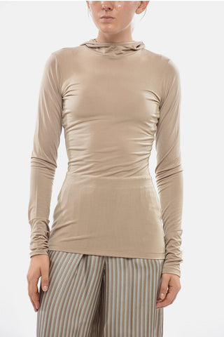 Transparenter Langarm-Top BILLIE Mit Kapuze