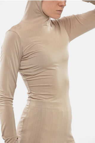 Transparenter Langarm-Top BILLIE Mit Kapuze