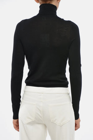 Leichter Rollkragenpullover aus Merinowolle
