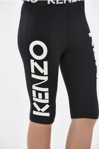 Biker-Shorts aus Stretchstoff mit elastischem Logo-Bund