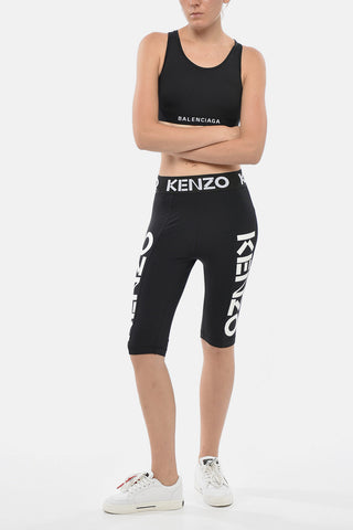 Biker-Shorts aus Stretchstoff mit elastischem Logo-Bund