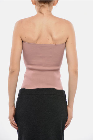 Unifarbenes Trägerloses Stricktop