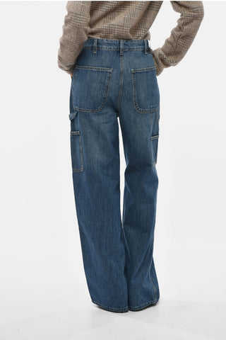 Cargo Jeans with Logo Button 26cm