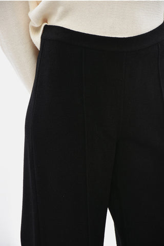 Straight-Leg Velour Pants with Side Zip