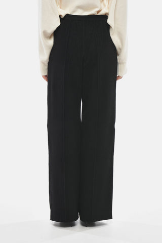 Straight-Leg Velour Pants with Side Zip