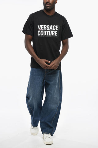 JEANS COUTURE 무지 라운드넥 티셔츠 프린트 로고