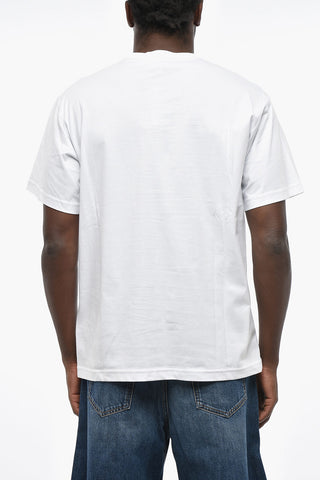 JEANS COUTURE T-Shirt Girocollo in Tinta Unita con Logo in Rilievo