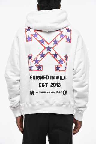 Sweatshirt Mit Kapuze STAR ARROW Skate Fit Aus Gebürsteter Baumwolle