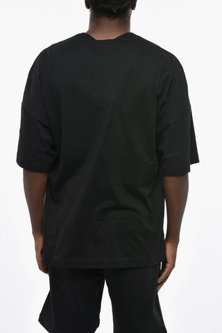 Rundhals-T-Shirt SHADOW SKULL einfarbig mit Frontprint