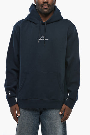 Cotton Hoodie With Front Embroidery