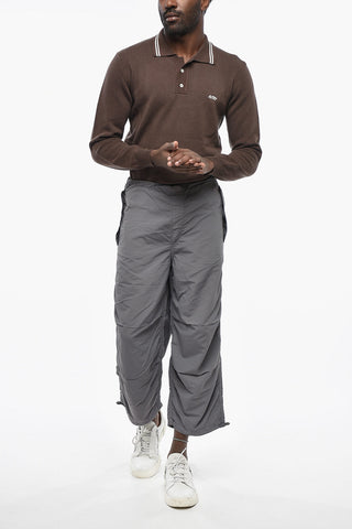 Solid-Color Pants With Drawstring