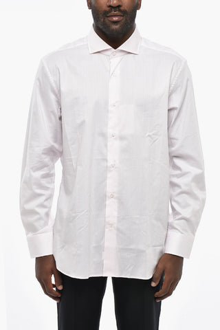 Bicolour-Striped Shirt VERROCCHIO with French Collar