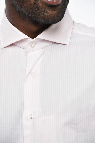 Bicolour-Striped Shirt VERROCCHIO with French Collar