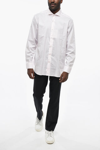 Bicolour-Striped Shirt VERROCCHIO with French Collar