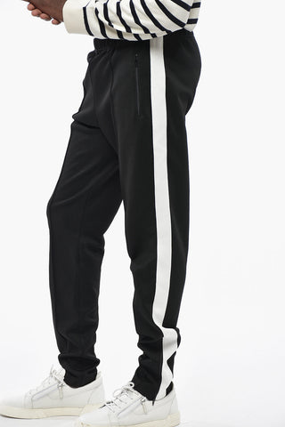 MM1 MM10 Cotton-Blend Trousers with Contrast Side Stripe and Ankle Zip