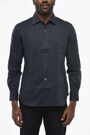 Camicia in Jersey di Cotone a Quadretti