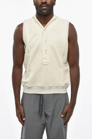 Terry Cotton Vest with Embossed Logo