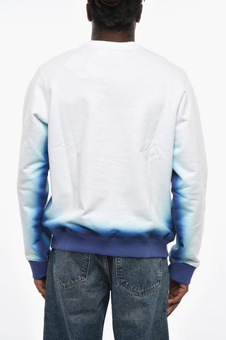 Rundhals-Sweatshirt Aus Bio-Baumwolle Mit Ombré-Effekt