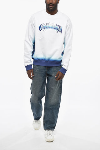 Rundhals-Sweatshirt Aus Bio-Baumwolle Mit Ombré-Effekt