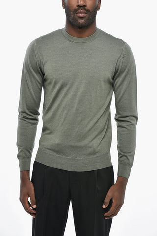 MODERN Rundhals-Pullover aus extrafeiner Merinowolle