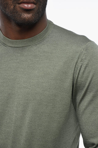 MODERN Rundhals-Pullover aus extrafeiner Merinowolle