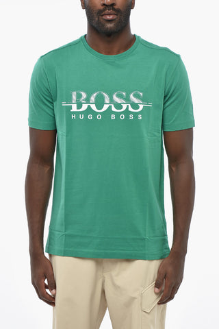 BOSS Crew-Neck T-Shirt With Front Maxi Logo