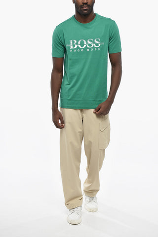 BOSS Crew-Neck T-Shirt With Front Maxi Logo