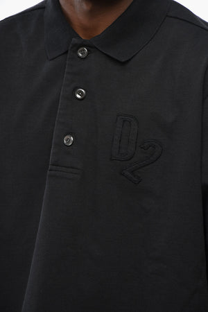 Polo Loose FIt Con Logo Patch Tono Su Tono