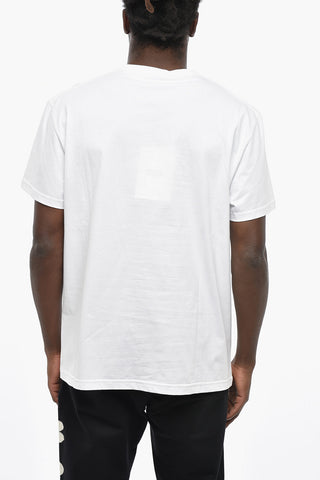 Rundhals-T-Shirt aus Baumwoll-Jersey mit bedrucktem Logo