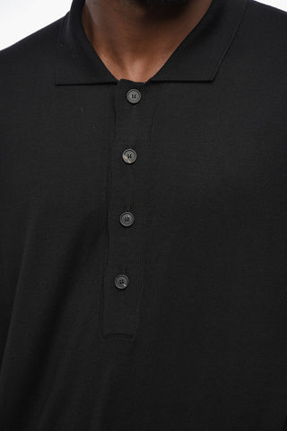 Solid Silk-Blend Polo
