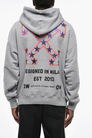 Sweatshirt Mit Kapuze STAR ARROW Skate Fit Aus Gebürsteter Baumwolle