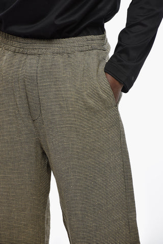 Freizeithose TRINCHETTO aus Leinenmischung mit elastischem Bund und umgeschlagenem Saum