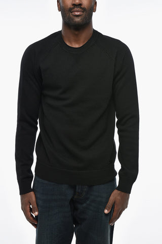Wollpullover mit Rundhalsausschnitt