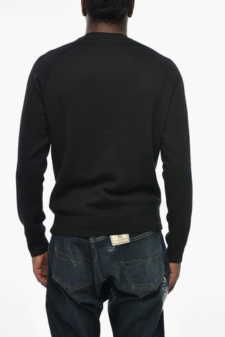 Wollpullover mit Rundhalsausschnitt
