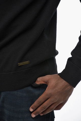 Wollpullover mit Rundhalsausschnitt