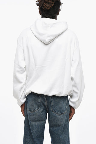 Nylon-Hoodie mit Relief-Logo